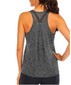 Alternative view of Yoga Shirt Female New Style T-Shirt Loose Fitness Tops Vest Women Sleeveless Sport Tee Quick-Drying Gym Running Workout Blouse