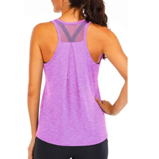 Yoga Shirt Quick-Drying Loose Sleeveless Tee for Women Fitness and Running - Image 6