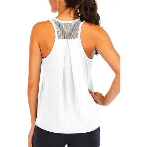 Yoga Shirt Quick-Drying Loose Sleeveless Tee for Women Fitness and Running - Image 4