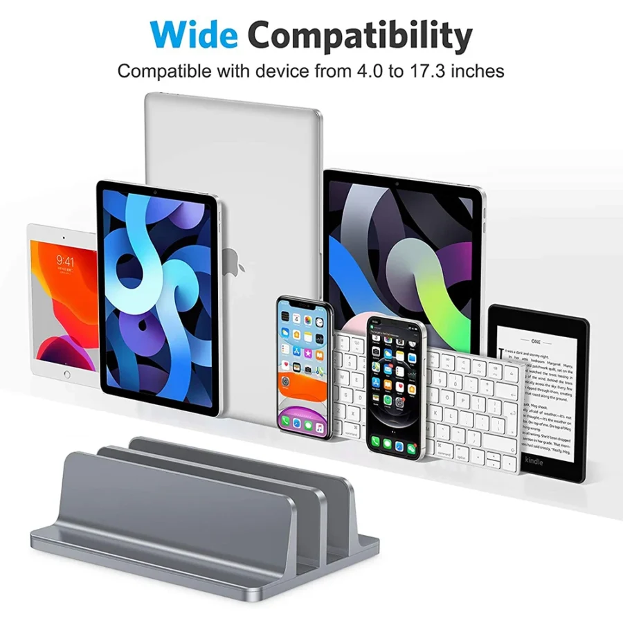 Aluminium Adjustable Vertical Laptop Stand for MacBook Pro and Air - Image 5