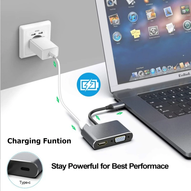 USB C Hub with 4K HDMI-Compatible Output and USB 3.0 PD Charging for MacBook, iPad, and Samsung Devices - Image 5