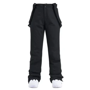 Plus Size Waterproof Ski Pants - Warm and Windproof Winter Trousers for Women - black, M