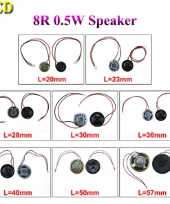 Mini Ultra-Thin 8 Ohm Horn Speaker - 20mm to 57mm Sizes with P2.0 Wire