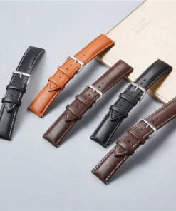Alternative view of Genuine Leather Watchbands Calfskin Replace Wristwatch Straps 18mm 20mm 22mm 24mm Watch Accessories Men Women Soft Watchband