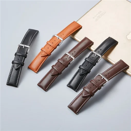 Calfskin Leather Watchbands with Soft Comfort for Men and Women - Image 2