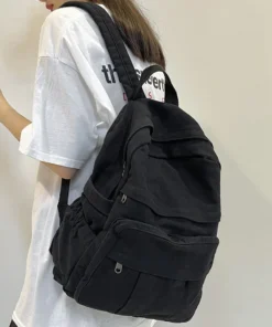 Alternative view of Girl Fabric School Bag New Fashion College Student Vintage Women Backpack Canvas Female Laptop Bag Travel Kawaii Ladies Backpack