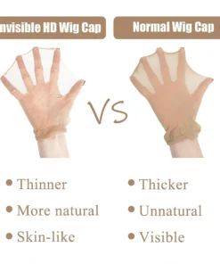 Alternative view of Wholesale HD Wig Caps High Quality Transparent HD Hair Nets Weave Nylon Stretchy Lace Front Wig Cap for Women Men Light Brown