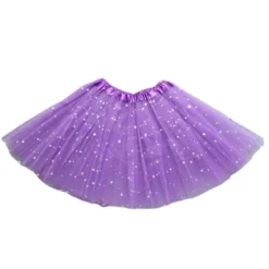 Alternative view of Tutu Skirt for Girls - 3-Layer Sequin Glitter Tulle Pettiskirt for Ages 2-8