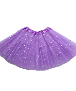 Alternative view of Tutu Skirt for Girls - 3-Layer Sequin Glitter Tulle Pettiskirt (Ages 2-8)