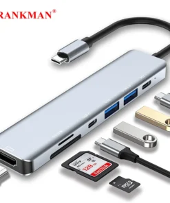 USB C Hub Splitter to 4K HDMI-Compatible USB 3.0 Type C Adapter SD TF Docking Station for MacBook iPad Samsung S22 Dex Laptop