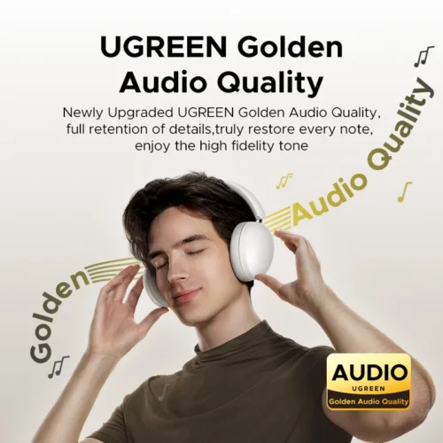 Alternative view of UGREEN Max2 Wireless Bluetooth Over-Ear Headphones, 80H Playtime, HiFi Stereo, Microphone