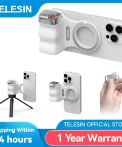 TELESIN Magnetic Phone Camera Shoot Hand Grip Phone Holder Shooting Aid Remote Control Handle for Iphone HUAWEI SAMSUNG Phone