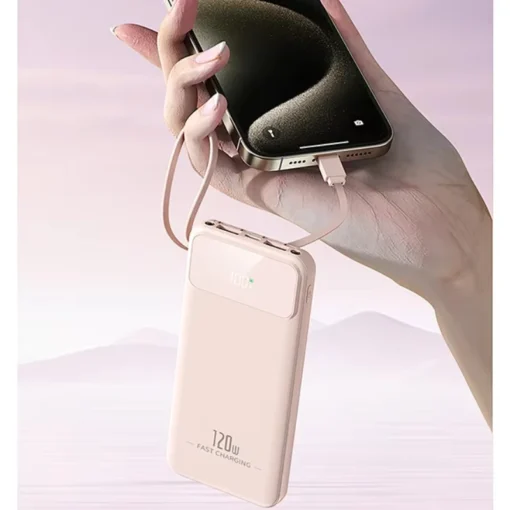 20000mAh Power Bank with 120W Fast Charging and LED Light for Smartphones - Image 4