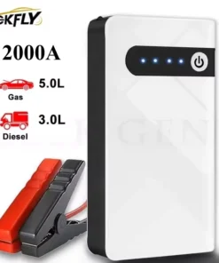 GKFLY 2000A Car Jump Starter 44.4Wh Power Bank Portable Car Battery Booster Buster Charger 12V Starting Device Starter Cables