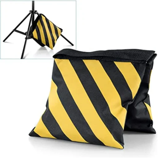 Heavy Duty Sandbags for Photography Backgrounds with Yellow and Black Design - Image 4