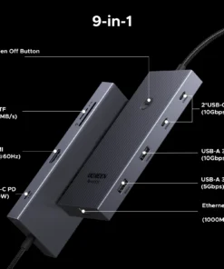 Alternative view of UGREEN 10Gbps USB C HUB 4K60Hz Type-C to HDMI RJ45 PD100W SD&TF USB Adapter for Macbook iPad Samsung Laptop Accessories Docking