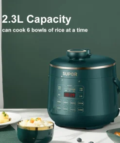 Alternative view of SUPOR 2.3L Electric Pressure Cooker and Rice Cooker - Stainless Steel Kitchen Appliance
