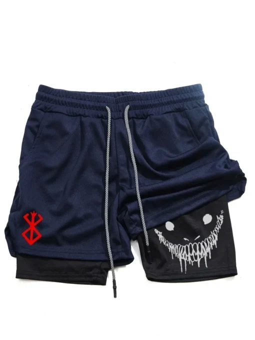 Berserk Men's 2-in-1 Sports Shorts with Quick Drying Fabric for Running and Gym Training - Image 4