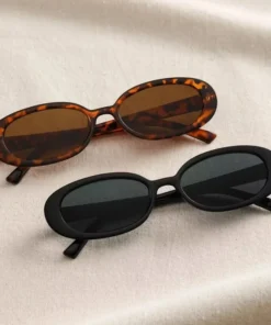 Vintage Oval Sunglasses Women Luxury Brand Designer Small Oval Sun Glasses Retro Black Red Glasses ladies Goggle UV400 Eyewear