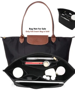Longchamp Felt Bag Organizer – Portable Insert Liner for Handbags and Makeup