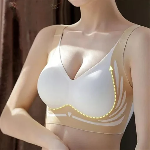 Seamless V-neck Bra for Small Chest with Adjustable Thin Design for Ladies - Image 5