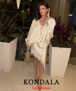 Alternative view of KONDALA Women's Backless Lace Midi Dress - V Neck Cami Style for Parties and Events