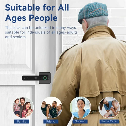 XSDTS Smart Fingerprint Keypad Door Lock with Keyless Entry for Home and Apartment Use - Image 6