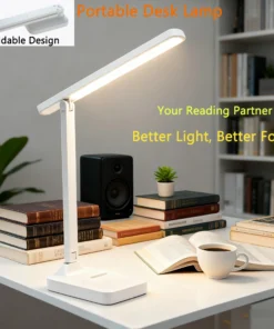 Foldable eye protection desk lamp, supports three-speed dimming, supports USB charging and plug-in two styles, and has learning
