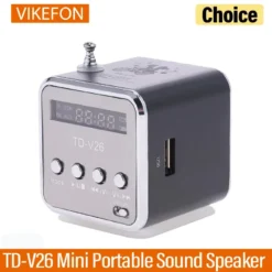 Portable Mini Bluetooth Speaker with FM Radio and AUX Input for Outdoor Use