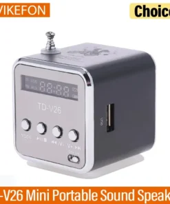 VIKEFON Mini Bluetooth Speaker with FM Radio and AUX Input – Portable Stereo Music Player for Outdoor Use