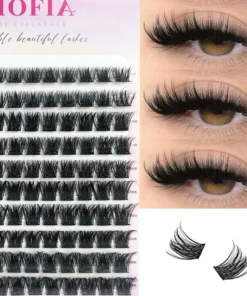 120 Cluster Individual Lashes D Curl 8-14mm Mixed Tray Natural Eyelash Extension 3D Faux Mink Eyelashes bunches Makeup Tools