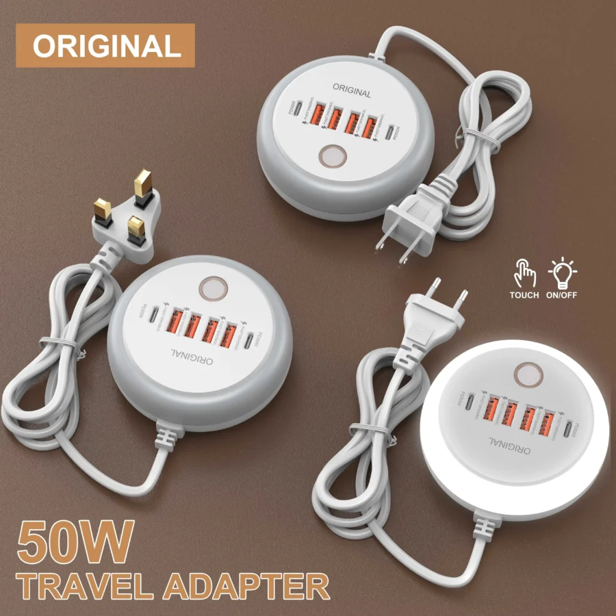 50W 6-Port Fast Charging USB PD Charger for iPhone and Samsung - Image 4