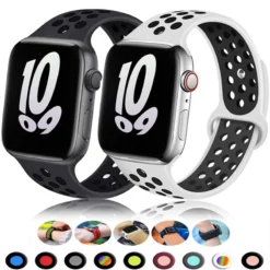 Sport Strap for Apple Watch Band - Breathable Bracelet for Series 10, 9, 8, 7, 6, SE, 5, 3, Ultra 2, 49mm and 40-46mm Sizes