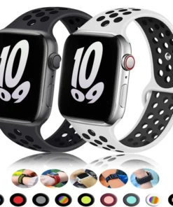 Sport Strap for Apple Watch Band 46mm 44mm 40mm 42-38-41mm 45mm Breathable Bracelet iWatch Series 10 9 8 7 6 SE 5 3 Ultra 2 49mm