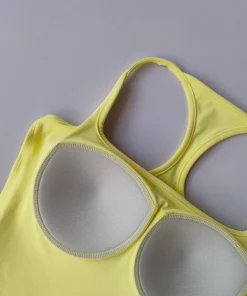 Alternative view of Sports and Fitness Vest with Chest Pad Summer Shockproof Beauty Back Nude Feeling Suit Pilates Training Yoga Top Yoga Clothing