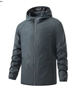 LNGXO Waterproof Hiking Jacket for Men and Women – Sun Protection Windbreaker, Unisex Rain Coat