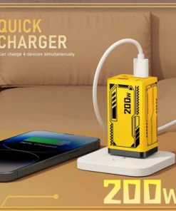 Alternative view of Gan 200W Multi Port Charger With Dual Pd And Dual Typec Charging Head Suitable For Huawei Iphone Charger Fast Charging