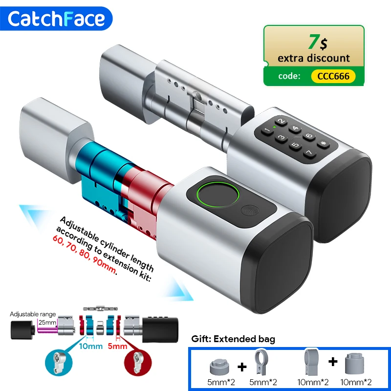 V1 Pro+ Smart Fingerprint and RFID Door Lock with TUYA App Integration