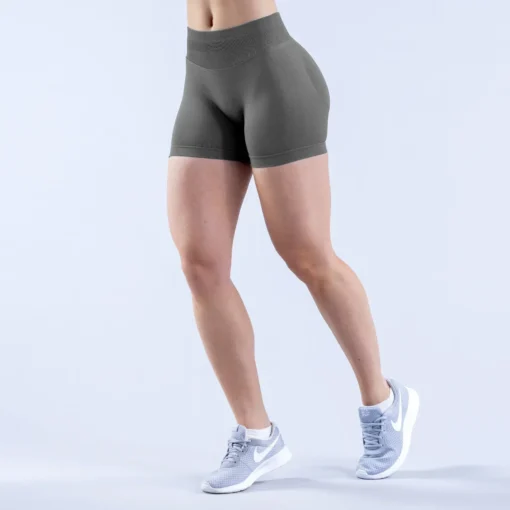 High Waisted Yoga Shorts for Women - Stylish and Comfortable Activewear Pants - Image 4
