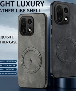 For OnePlus 15 5G Back Cover Skin Feel Shockproof Coque Phone PU Leather Case Soft Fundas For OnePlus 15