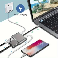 Alternative view of 4 in 1 USB C Hub with HDMI and USB Ports for MacBook Pro and Air