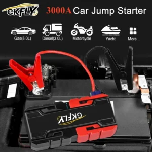 3000A Car Jump Starter with 44.4Wh Power Bank for Petrol and Diesel Vehicles
