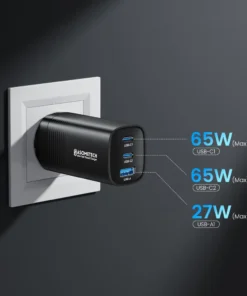 Alternative view of ASOMETECH GaN USB Type C Charger 65W 45W PPS PD QC4.0 Quick Charger For Macbook Laptop IPAD Tablet iPhone 16 Samsung S23 Ultra