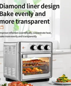 Alternative view of Large Capacity 13L Electric Air Fryer with Visible Window - Oilless Deep Fryer for Home Use