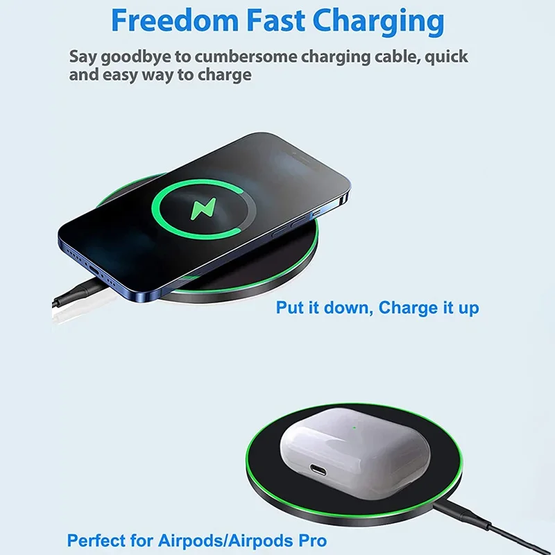 Wireless Charger Pad with Quick Charge 3.0 for iPhone and Samsung Devices - Image 4