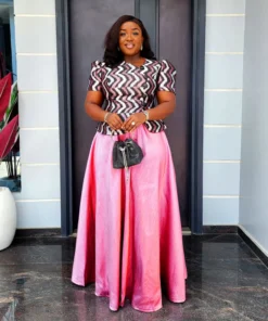 Elegant Plus Size African Dress for Women – Ankara Dashiki Long Wedding Party Outfit