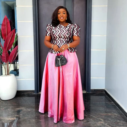 Elegant Plus Size African Dress for Women – Ankara Dashiki Long Wedding Party Outfit