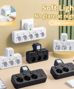 EU Plug Power Strip Outlets Two specifications with or without USB Type-C port Wall Charger for Home Office