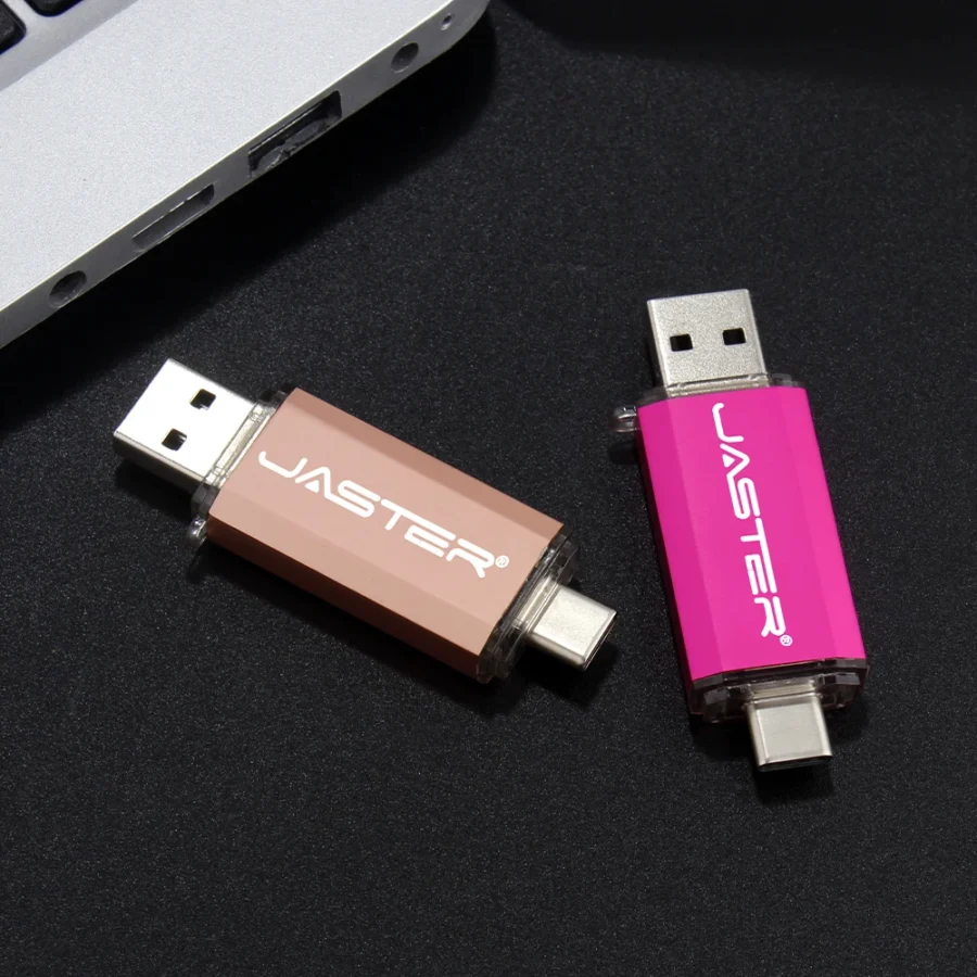JASTER 2-in-1 OTG USB Flash Drive - 128GB, Type C & Micro USB - Image 3