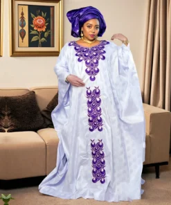 Elegant Plus Size Embroidered Abaya Dress for Women